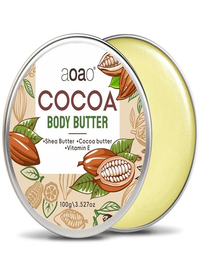 AOAO Body Butter for Dry Skin Hydrating Cocoa - Deep Moisturizing Cream with Cocoa & Shea Butter for Silky Smooth & Comforted Skin, Long-Lasting Hydration for Daily Body Care, 100g/3.527oz - Image 1